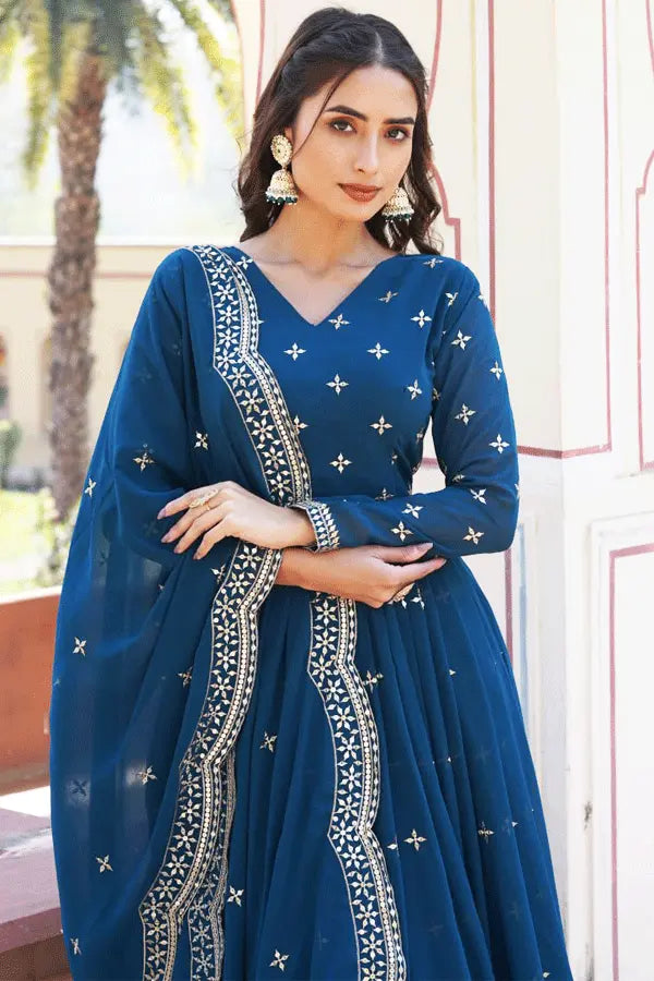 Raksha Bandhan Fashion Gown With Dupatta
