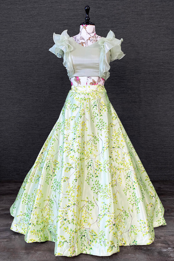 Floral Print Lehenga With Crop Top Design 2023 - Anaya Designer Studio
