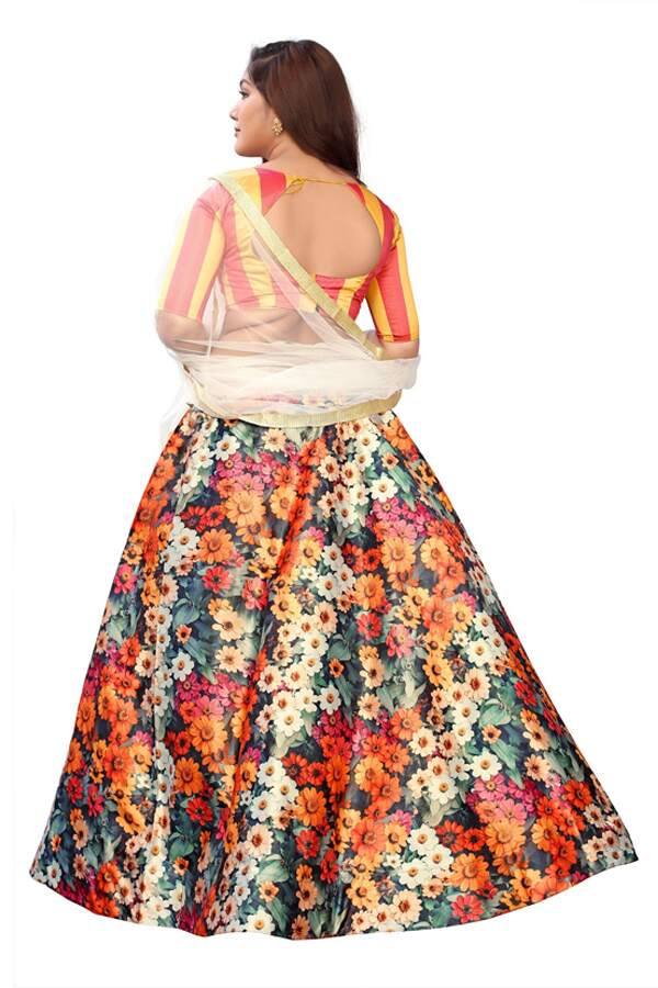 Floral print lehenga with crop top Latest - Anaya Designer Studio
