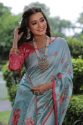 Floral Print Saree