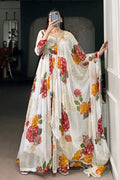 Flower Print Long Gown 