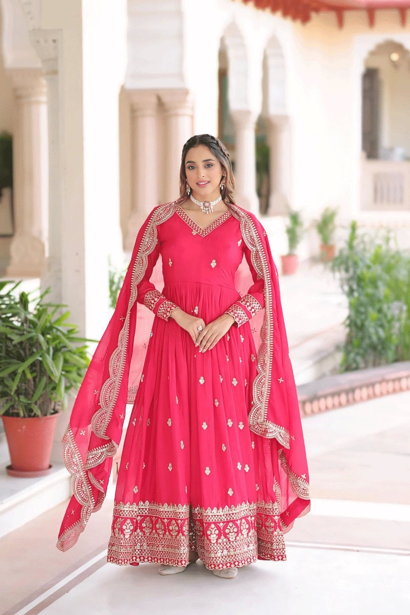 Rani pink traditional gown