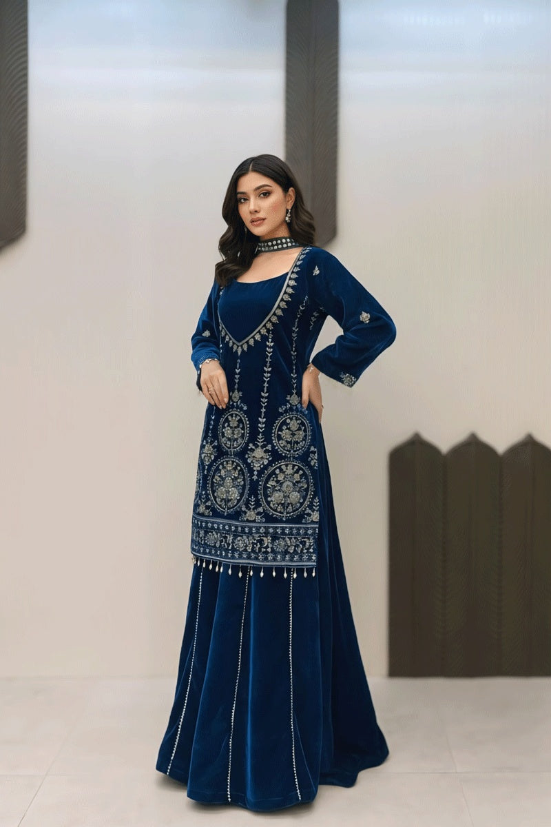 Heavy Work Velvet Dress