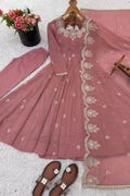 Full Sleeves Anarkali Gown With Dupatta 