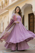 Full Sleeves Anarkali Plazo Suit