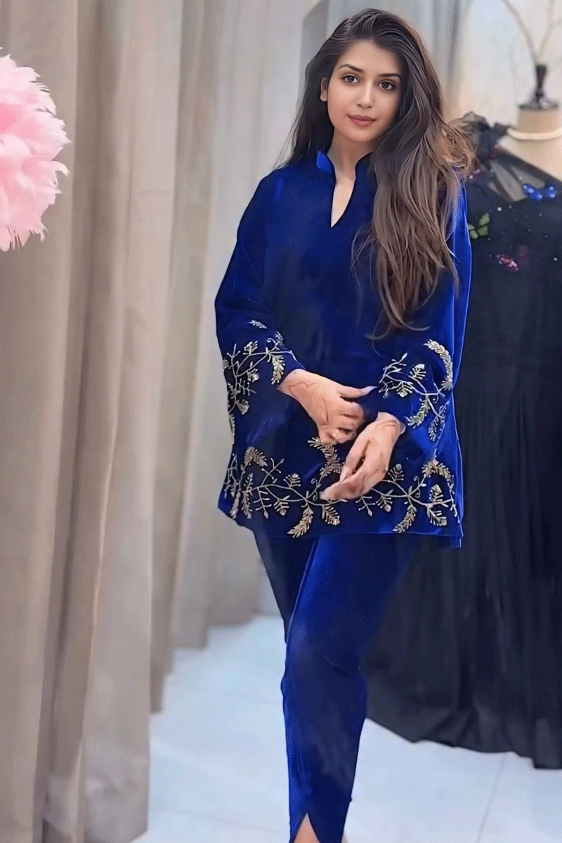 Embroidery Work Co-ord Set for Girls