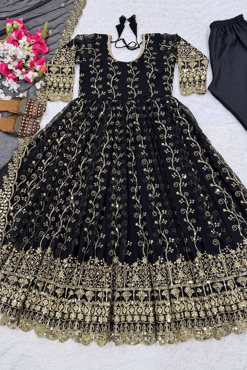 Full sleeves Sequence Work Anarkali 