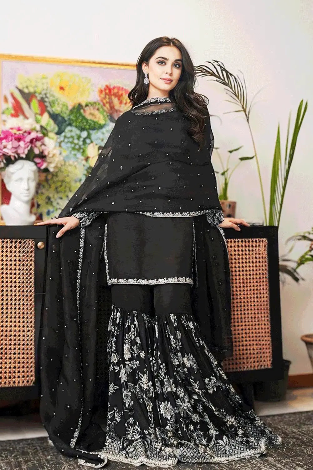 Fully Stitched Party Sharara Dress