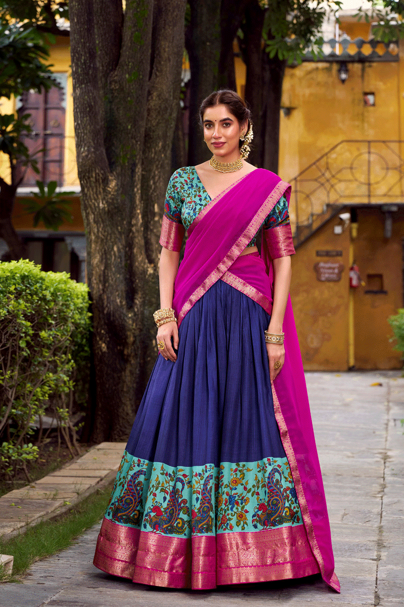 Fully Stitched Half Saree