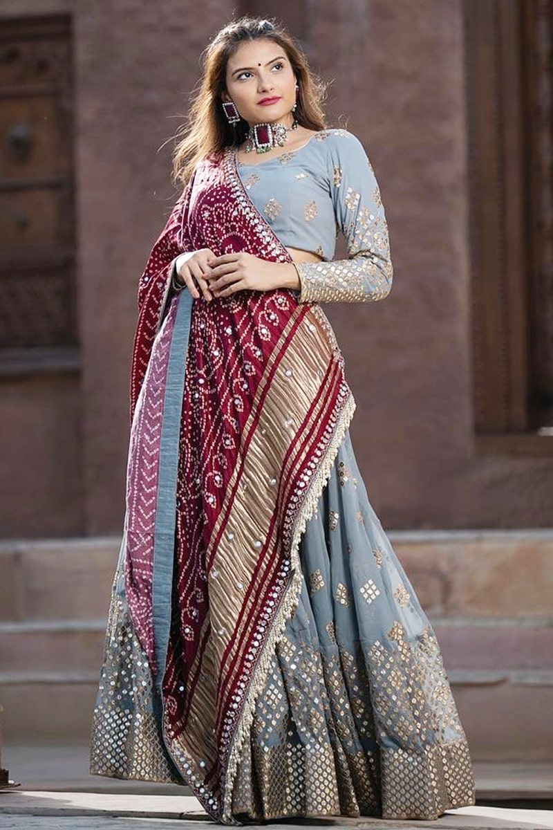 Georgette Lehenga Choli With Dupatta