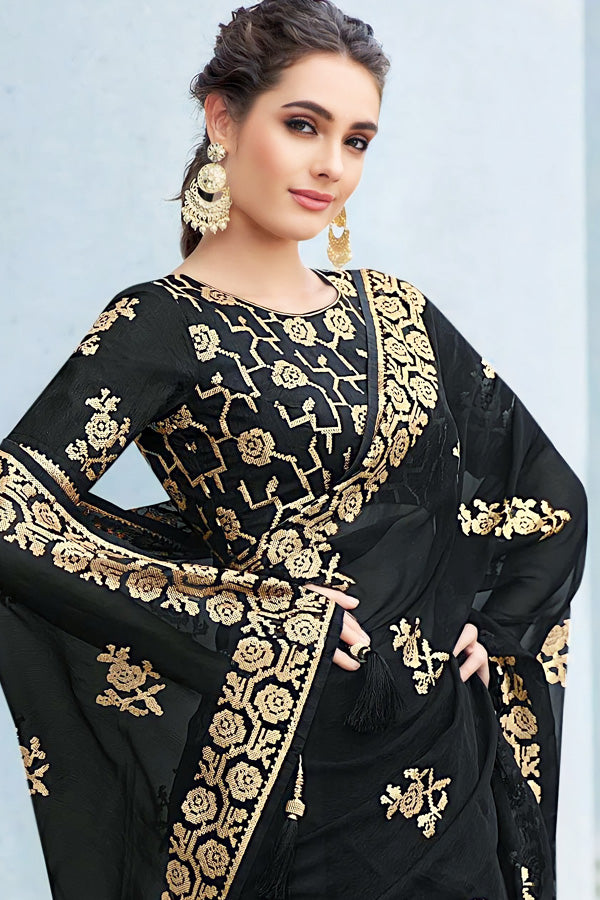 Designer Georgette Sequence Work Saree 2023 - Anaya Designer Studio