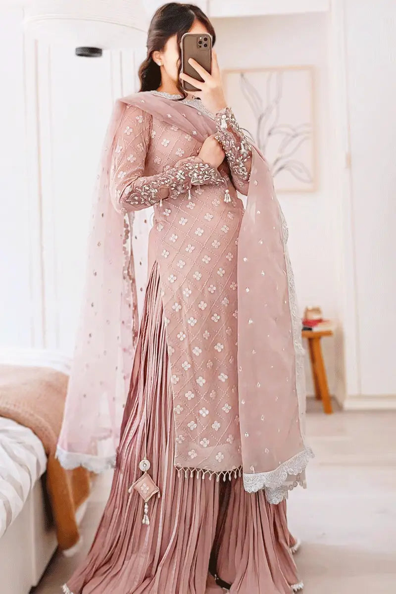 Georgette Stitched Sharara Suit For Raksha Bandhan