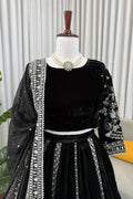 Girls black lehenga choli