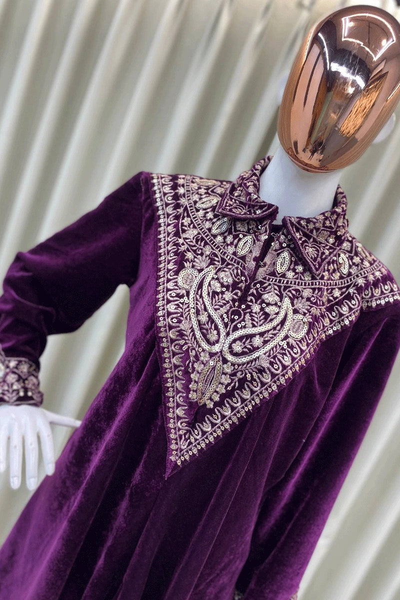 Girls velvet festive outfit