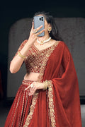 Glamorous Engagement Lehenga in Sequin Design
