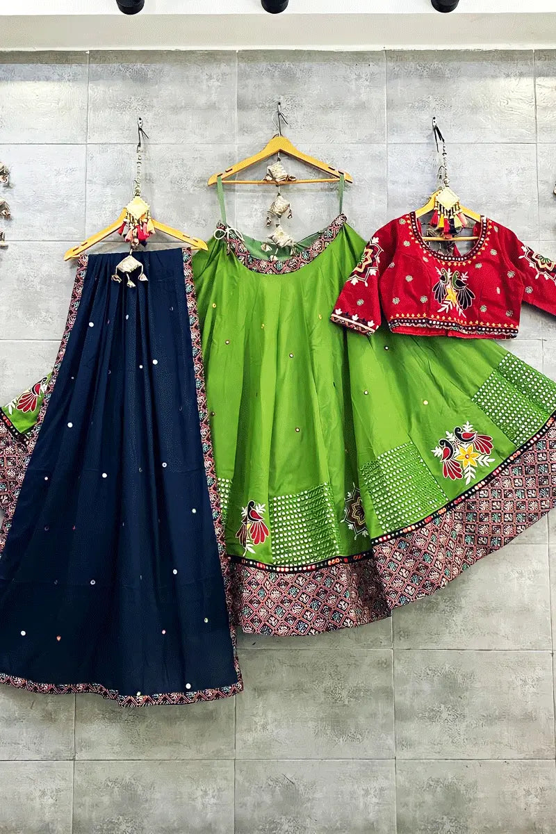 Heavy Cotton Silk Gujarati Chaniya Choli For Navratri