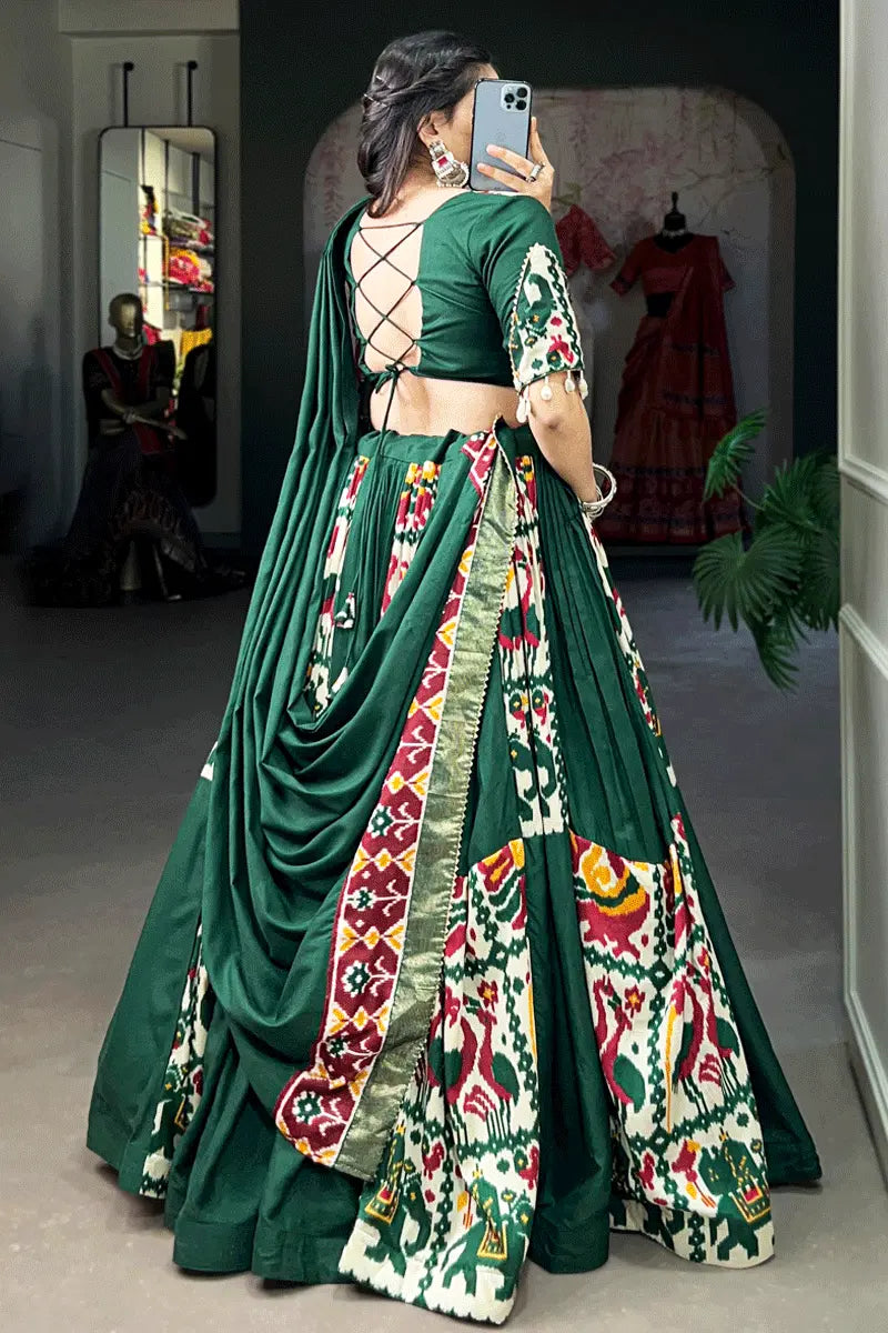 Rayon Silk Printed Work Lehenga Choli With Dupatta For Navratri 2024