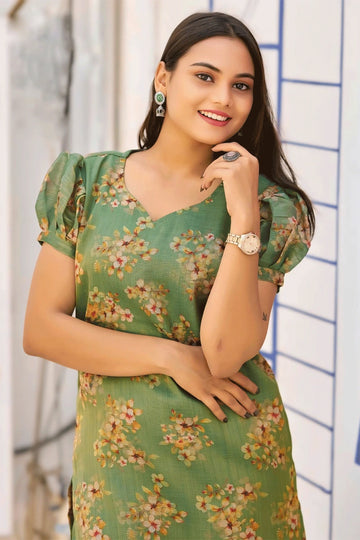 Green Kurti for Mehendi Ceremony