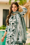 Green flower print kurti
