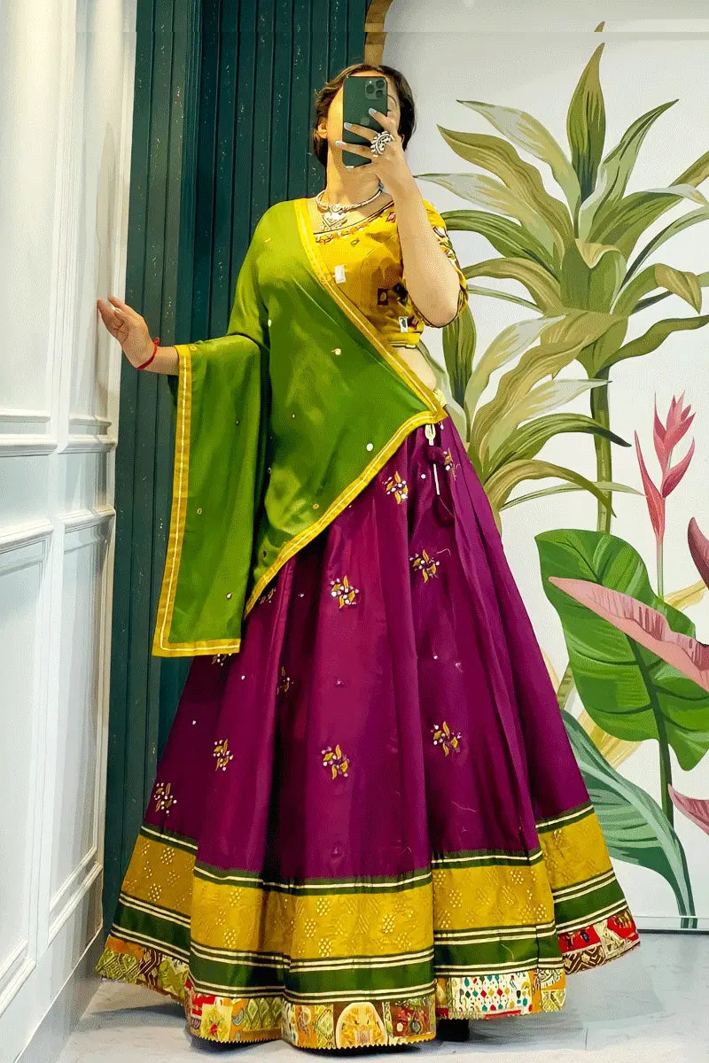 Gujarati Look Chaniya Choli For Navratri Celebration