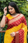 Haldi Special Bandhani Print Saree