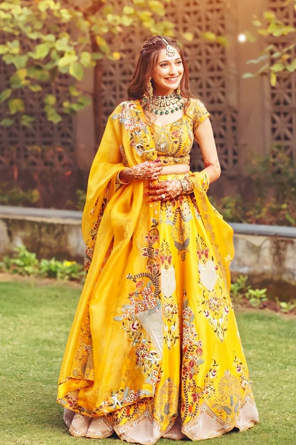 Haldi Yellow Lehenga For Wedding In 2022 - Anaya Designer Studio