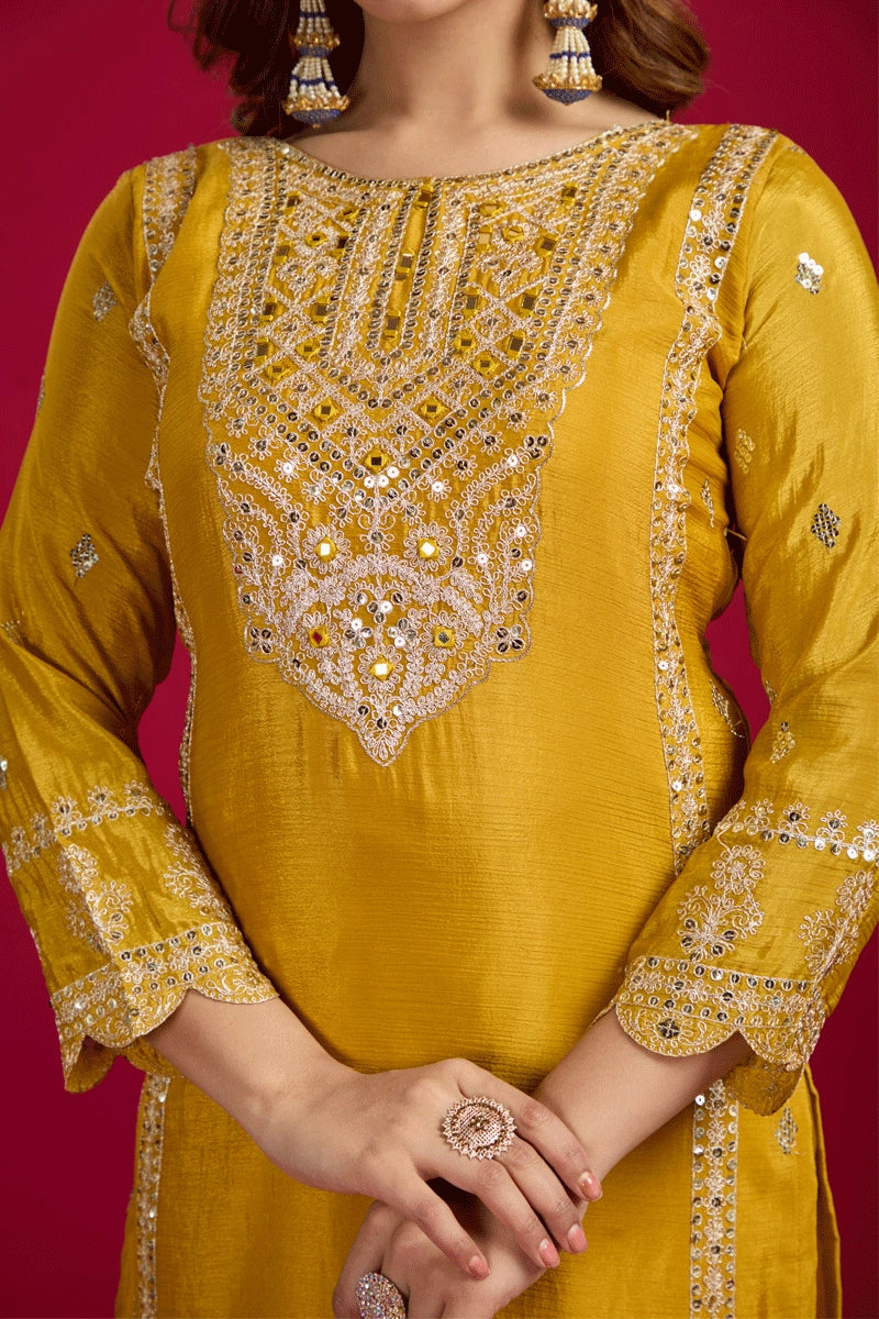 Haldi Function Kurti Set