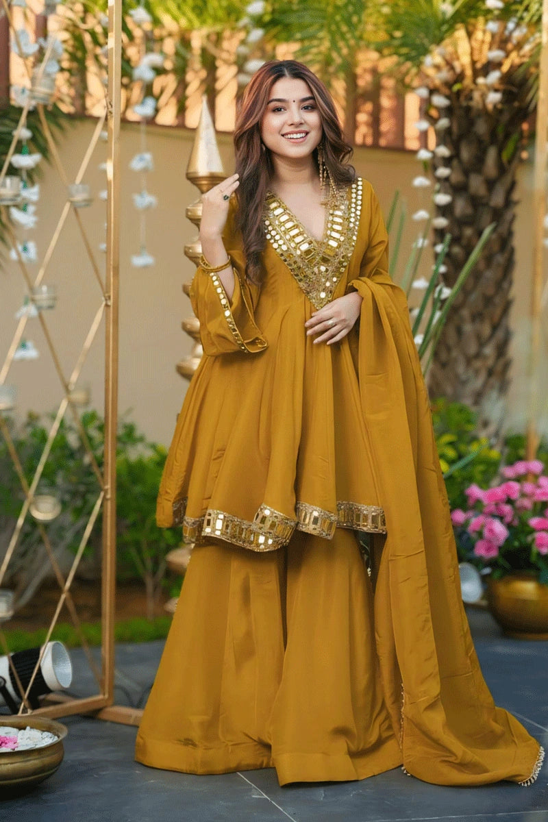 Haldi ceremony bridesmaid outfit