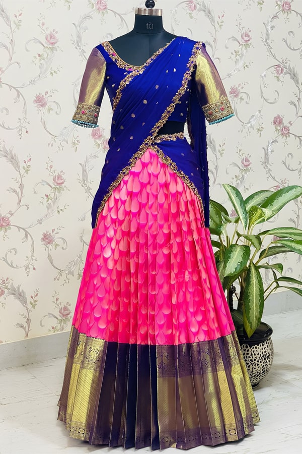 New South Indian Half Saree Look - Anaya Designer Studio