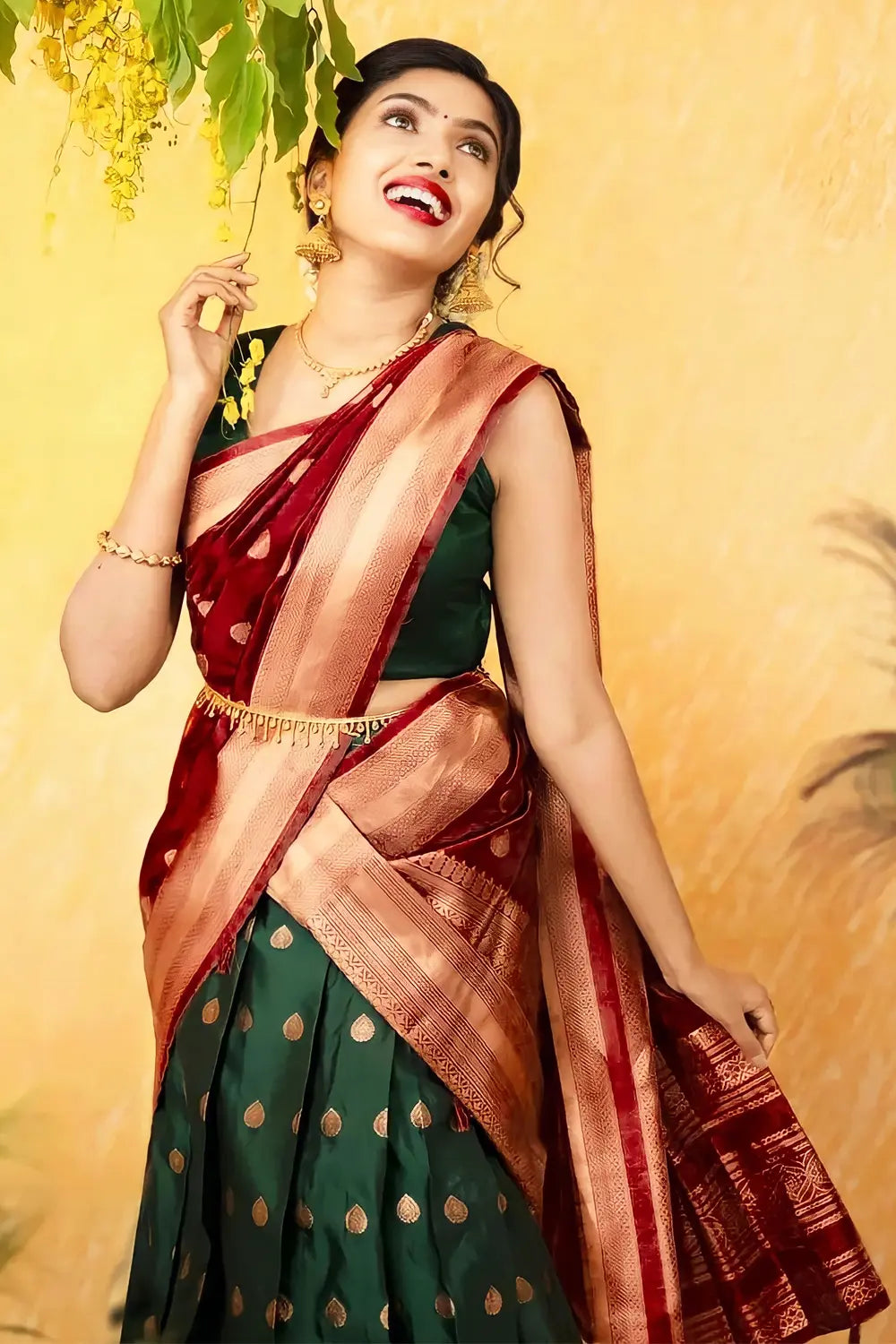 New Half Saree Function Flex Design For Girls - Anaya Designer Studio