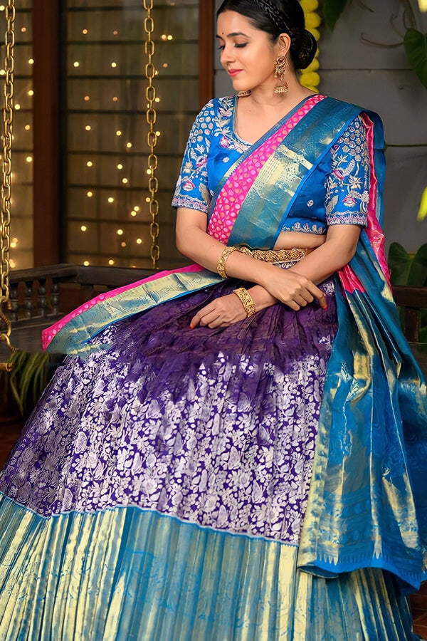 Half Saree Models For Wedding