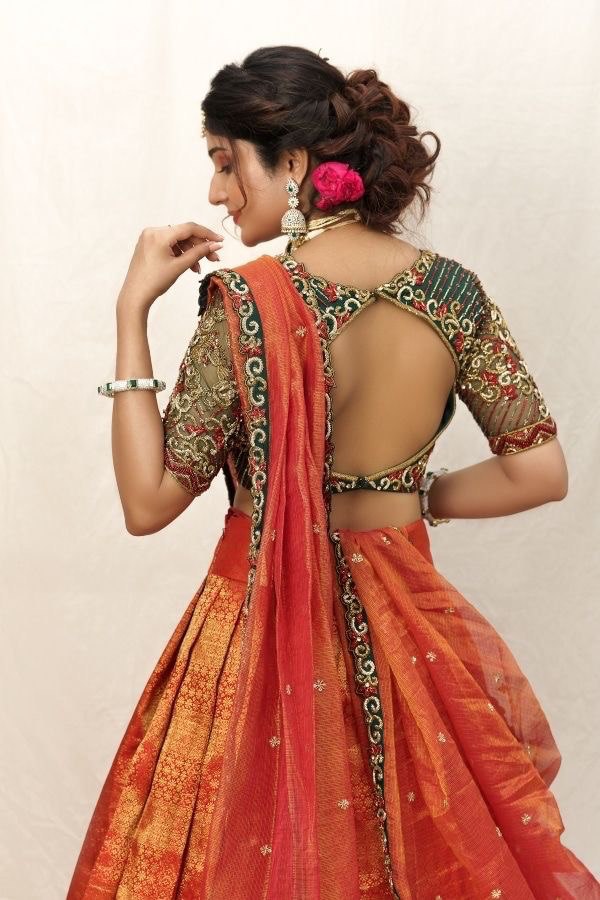 Half Saree South Indian Style