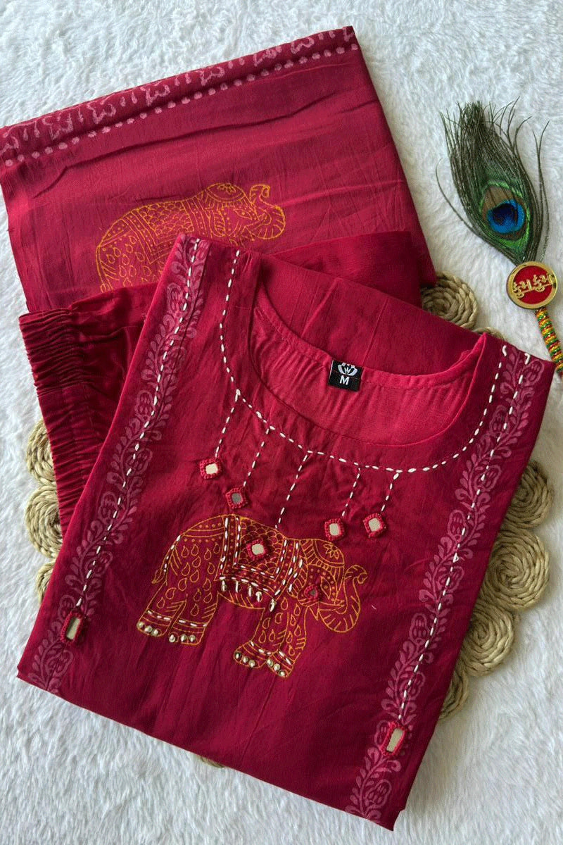 Hand Work Real Mirror  Designer Dress For Women 