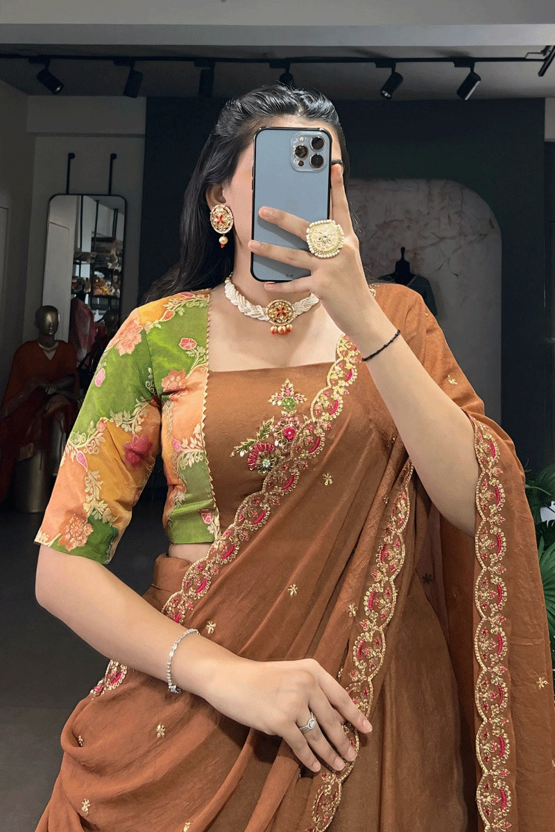 Brown Color Lehenga Choli 