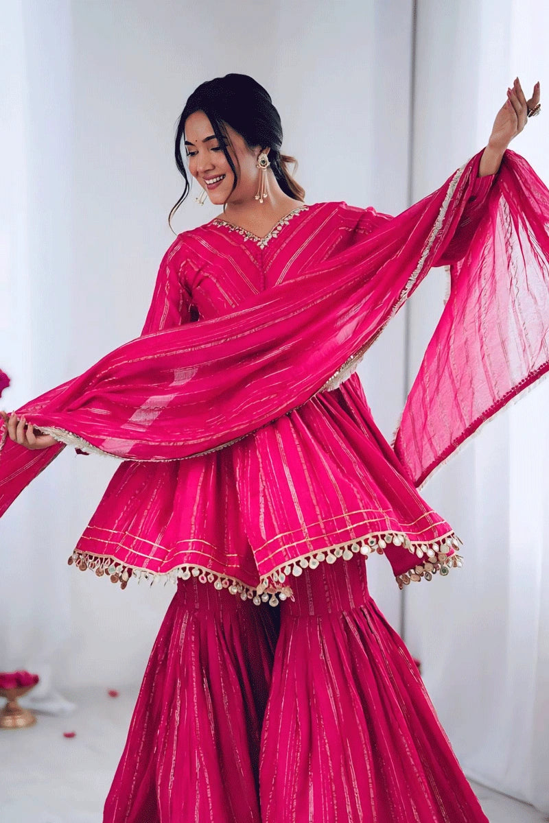 Handwork Sharara suit