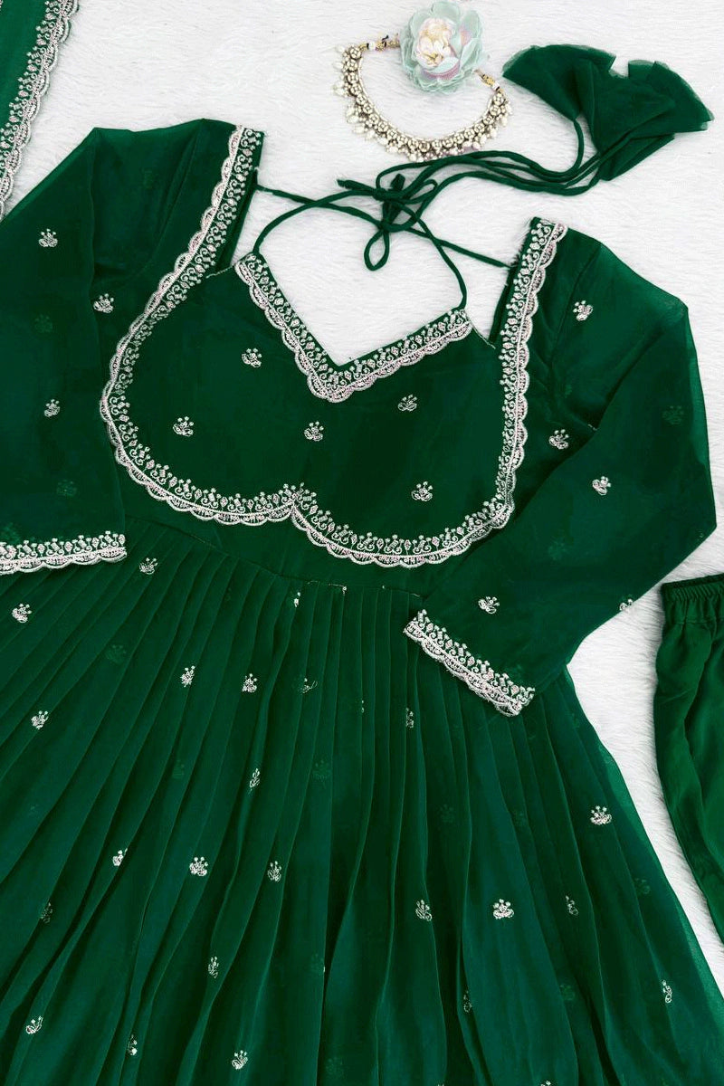 Heavy flare ethnic gown