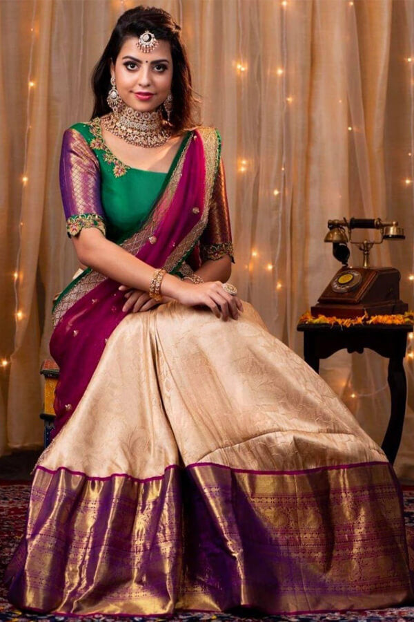 Indian Bridal Wedding Half Saree Online For Women