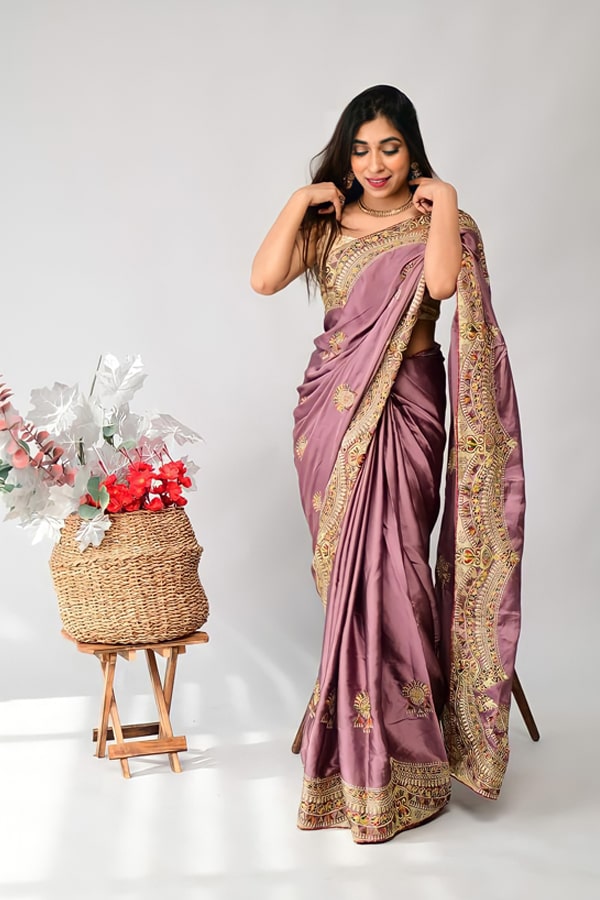 Indian wedding guest Saree Look Silk - Anaya Designer Studio