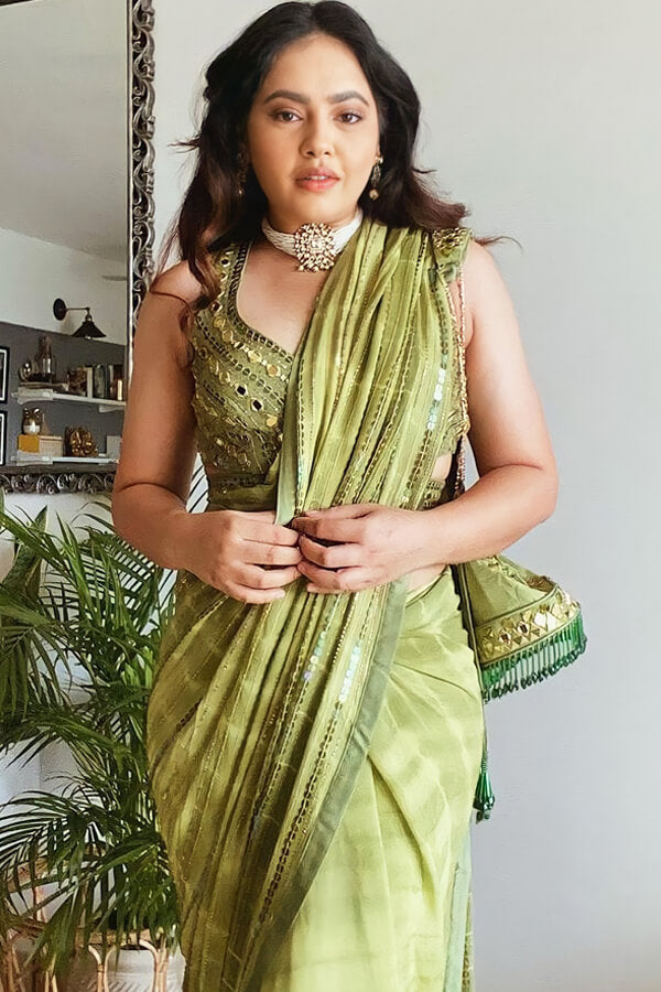 Latest Indian Wedding Guest Look In Saree - Anaya Designer Studio