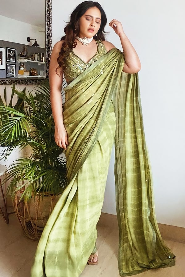 Latest Indian Wedding Guest Look In Saree - Anaya Designer Studio