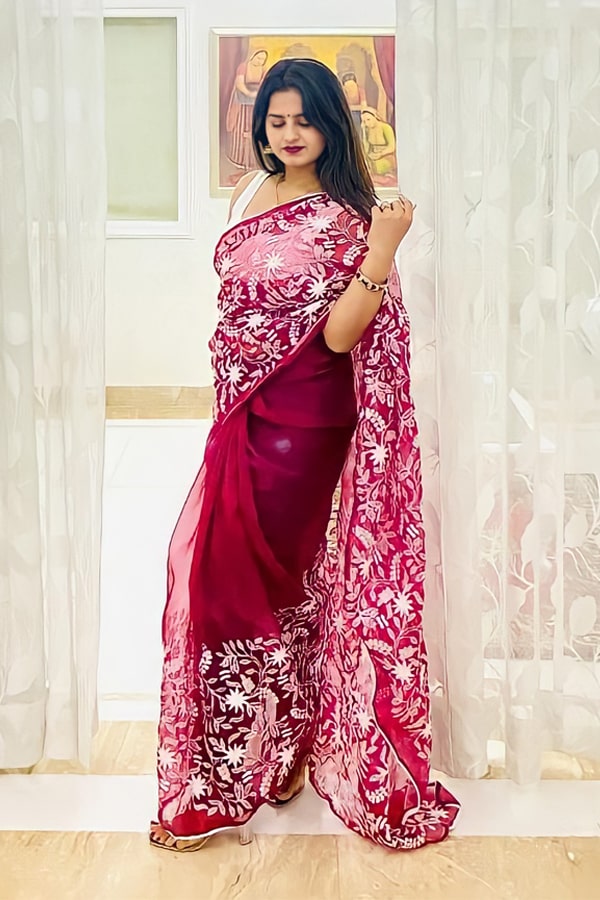 Indian wedding guest saree look 2021 Latest - Anaya Designer Studio