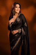 Indian Actress Sonali Bendre Style Black Saree