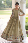 Jacket Style Koti With Anarkali Gown 