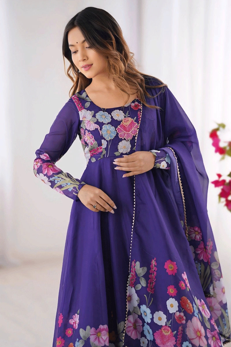 Organza Anarkali Suit 