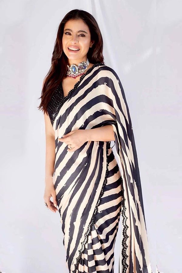 Kajol devgan saree Black &#038; white Kapil Sharma show