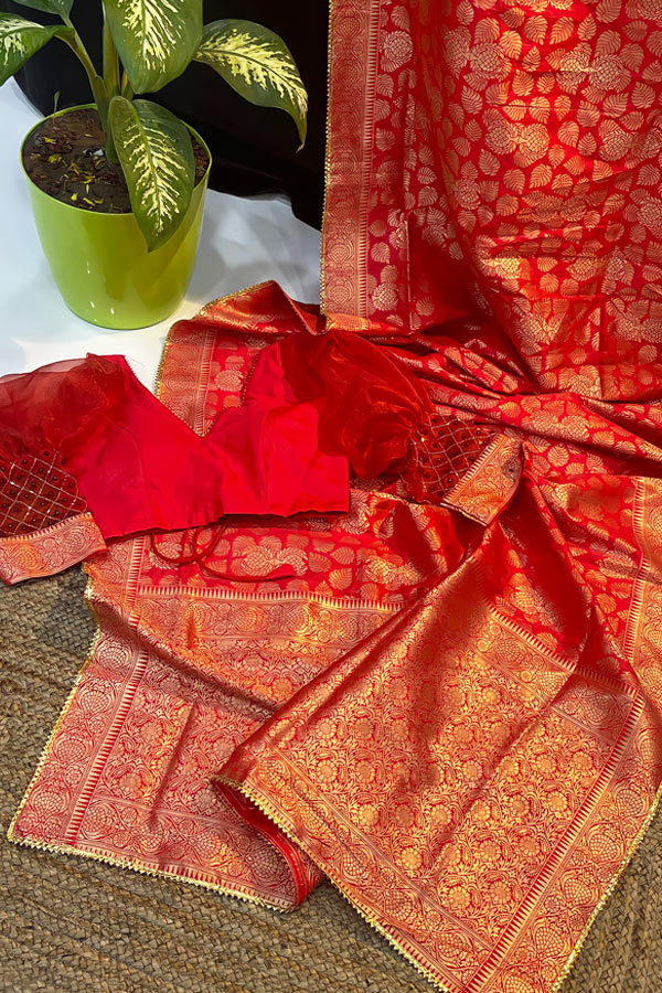 Karva Chauth special Saree 2021 Red Latest - Anaya Designer Studio