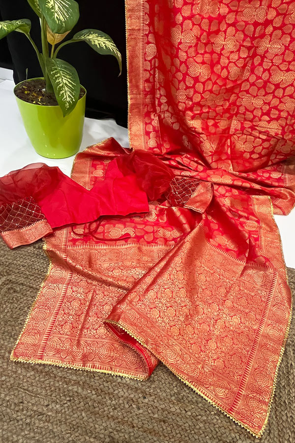Karva Chauth special Saree 2021 Red Latest - Anaya Designer Studio