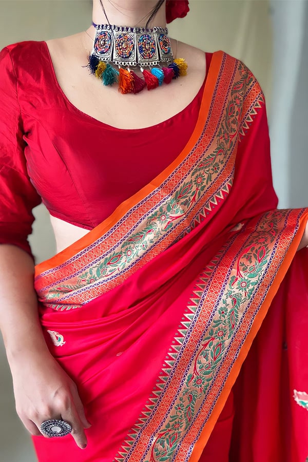 Karva Chauth special Saree 2021 Red