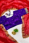 Karwa Chauth Special Saree With Stitched Blouse