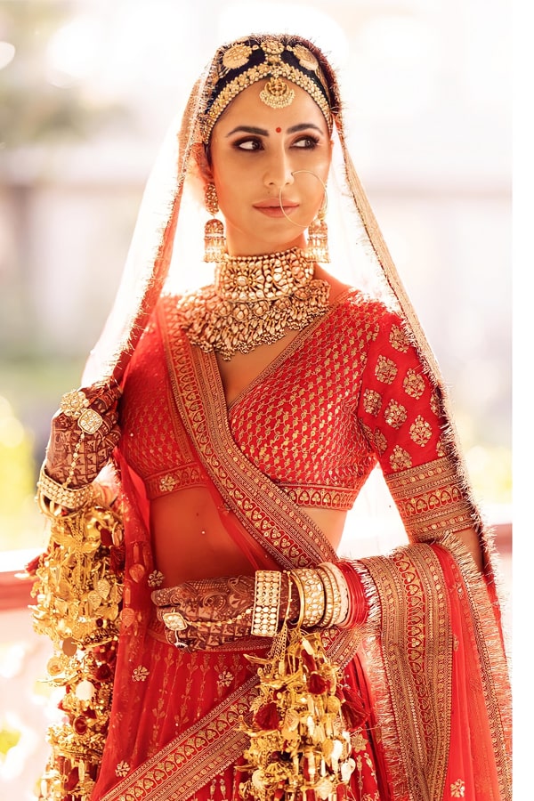 Katrina Kaif Red Lehenga For Bridal